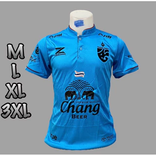 เสื้อบอลเสื้อกีฬาคอจีนมีแค่เสื้อเป็นทรงตรงผ้านิ่มเย็นใส่สบายขนาดไซร้M L XL 3XL