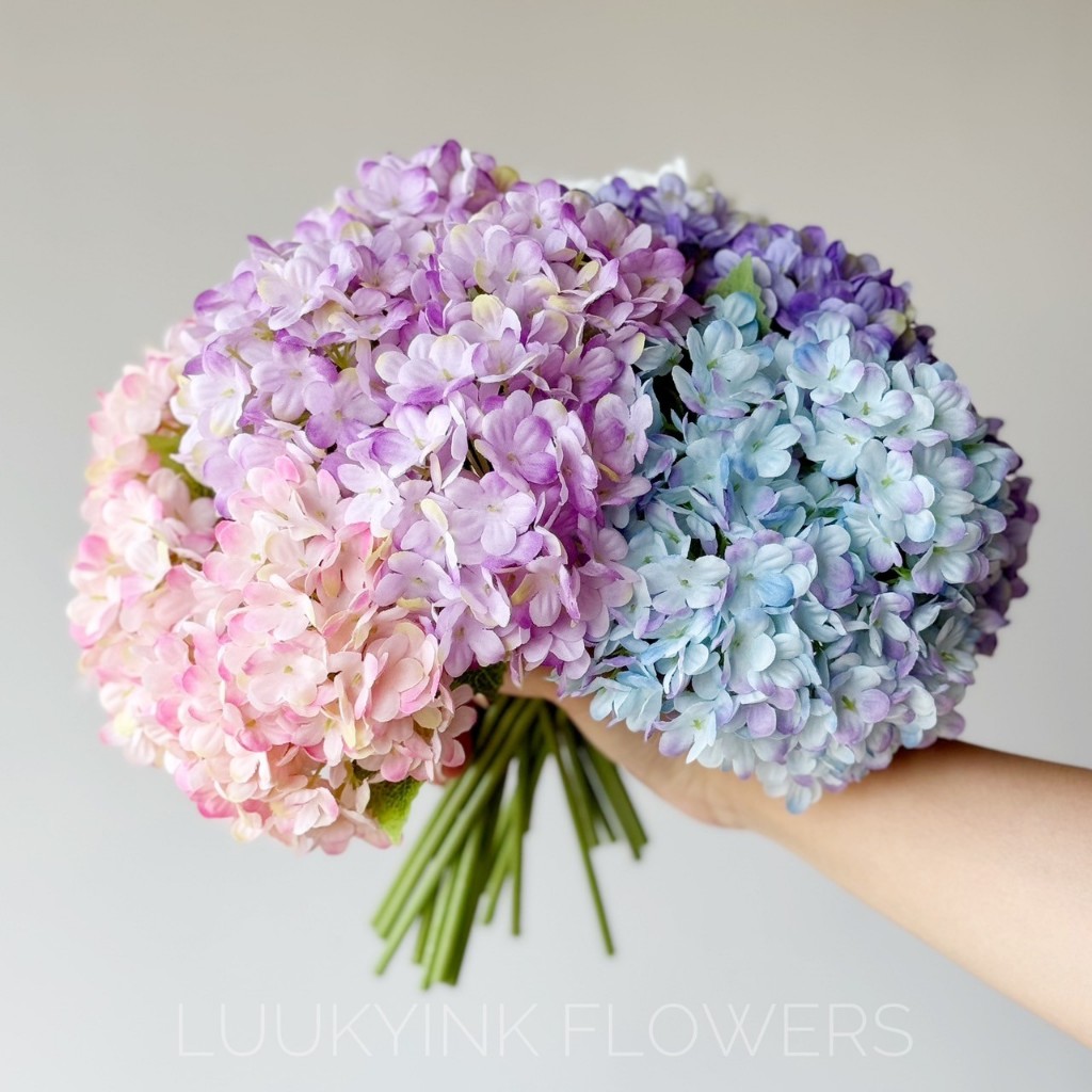 ไฮเดรนเยียปลอม ดอกไม้ปลอม ซากุระปลอม พร้อมส่งค่ะ