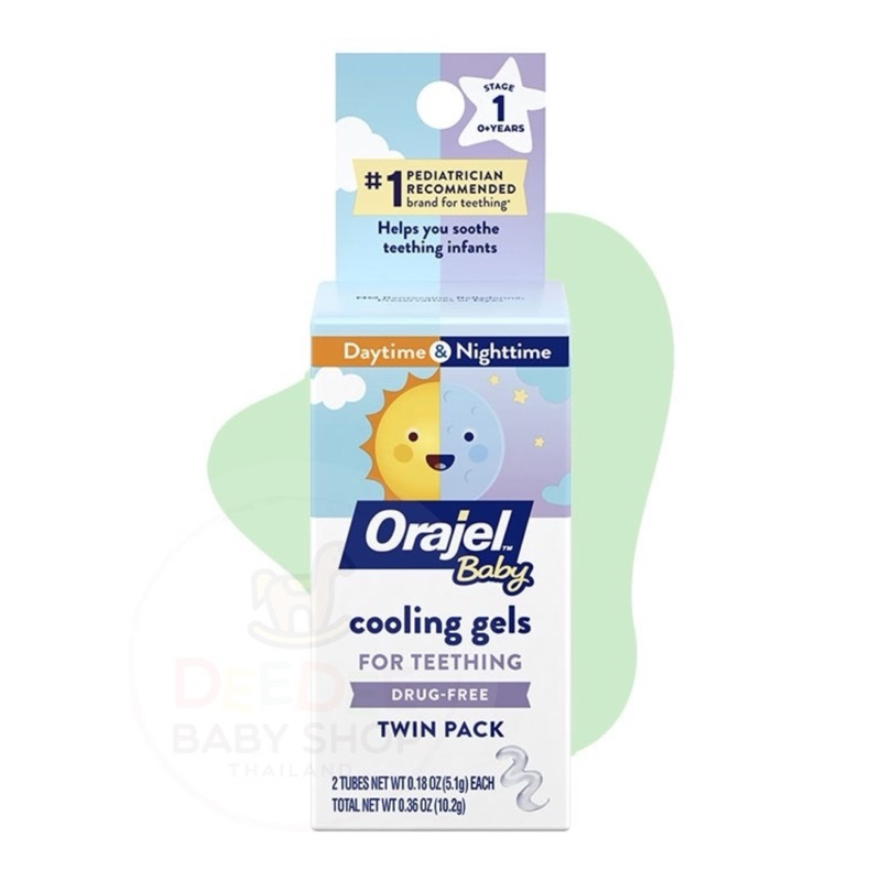 💯ของแท้💯 เจลบรรเทาอาการเจ็บปวดขณะฟันขึ้น Baby Orajel Non-Medicated Cooling Gels for Teething