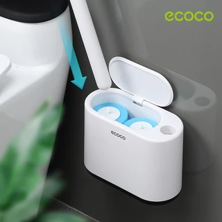 [พร้อมส่ง]ECOCO แปรงขัดส้วม แบบใช้แล้วทิ้ง ที่ขัดห้องน้ำ ติดผนัง เปลี่ยนหัวได้ มีน้ำยาในตัว