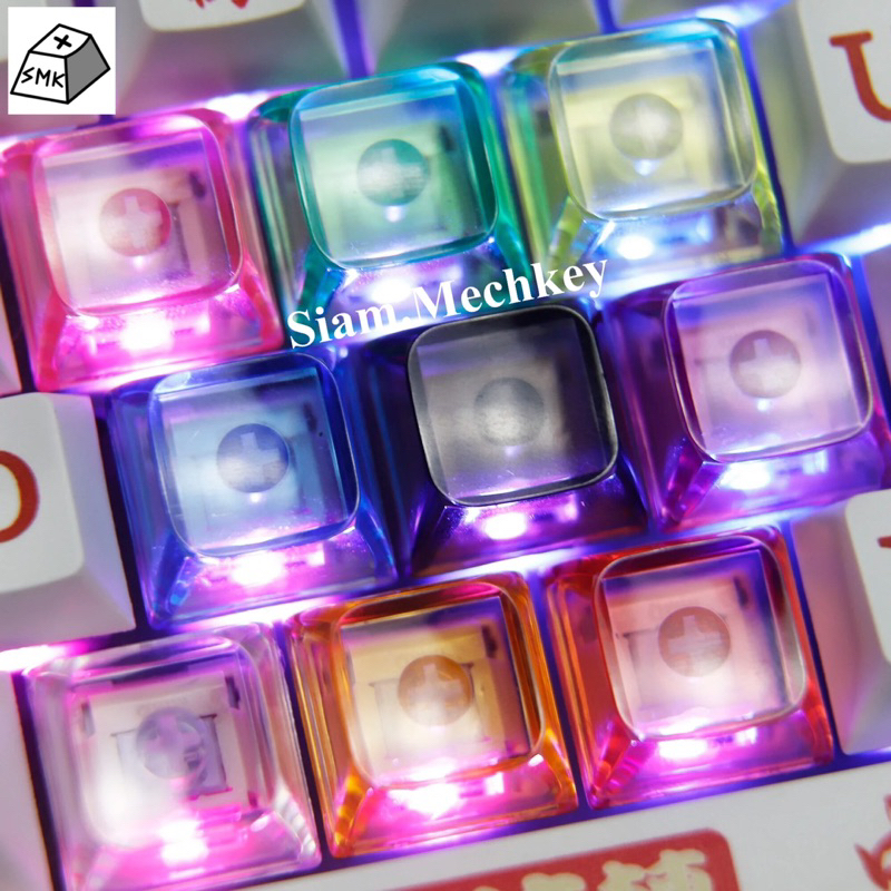 พร้อมส่ง ของแท้ 9สีใส ZDA profile (XDA V.2) วัสดุPC คุณภาพดี คีย์แคปใสเปล่า blank keycapไม่พิมพ์อักษรMechanical Keyboard