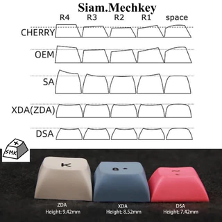 พร้อมส่ง ของแท้ 27สีทึบ ZDA profile (XDA V.2) วัสดุ PBT คุณภาพดี คีย์แคปสี เปล่า blank keycap ไม่พิมพ์อักษร Mechanical