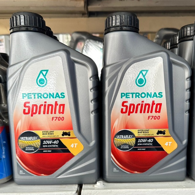 PETRONAS Sprinta F700 10W-40 กึ่งสังเคราะห์ น้ำมันเครื่องมอเตอร์ไซค์ ขนาด 1 L {พร้อมส่ง}