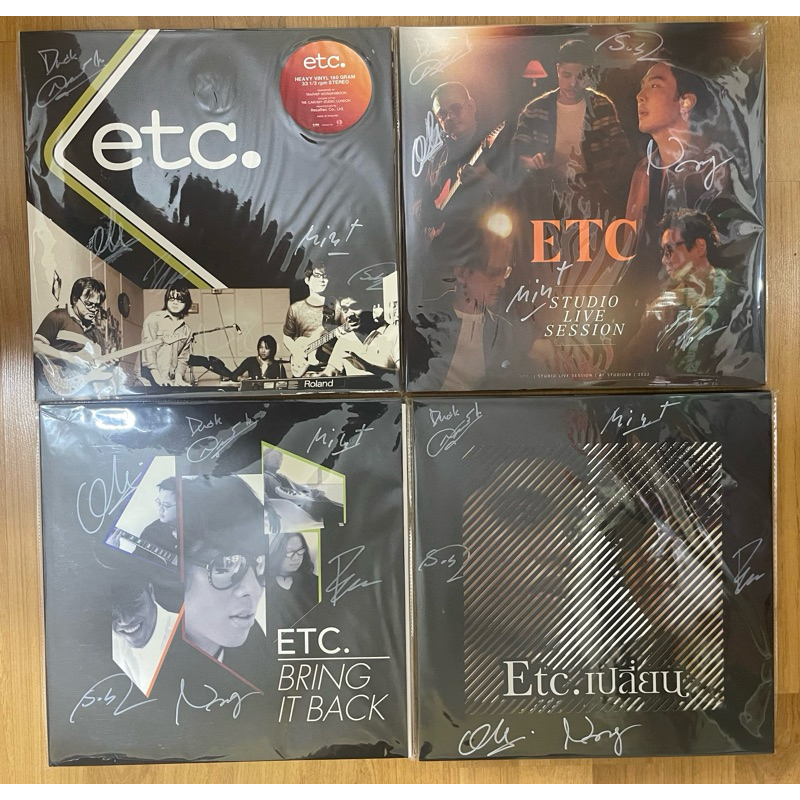 [ร้านค้าจัดส่งไว] แผ่นเสียง ETC ครบทุกอัลบั๊ม พร้อมลายเซ็นต์สดครบวง (5อัลบั้ม)