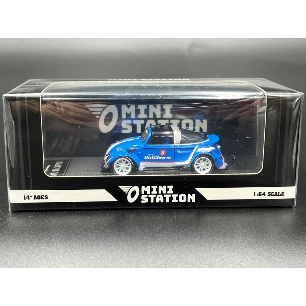 Mini Station 1:64 RWB-Beetle Targa blue