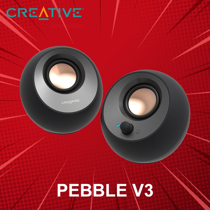 ลำโพงบูลทูธไร้สาย Creative Pebble V3 ประกันศูนย์ 1 ปี