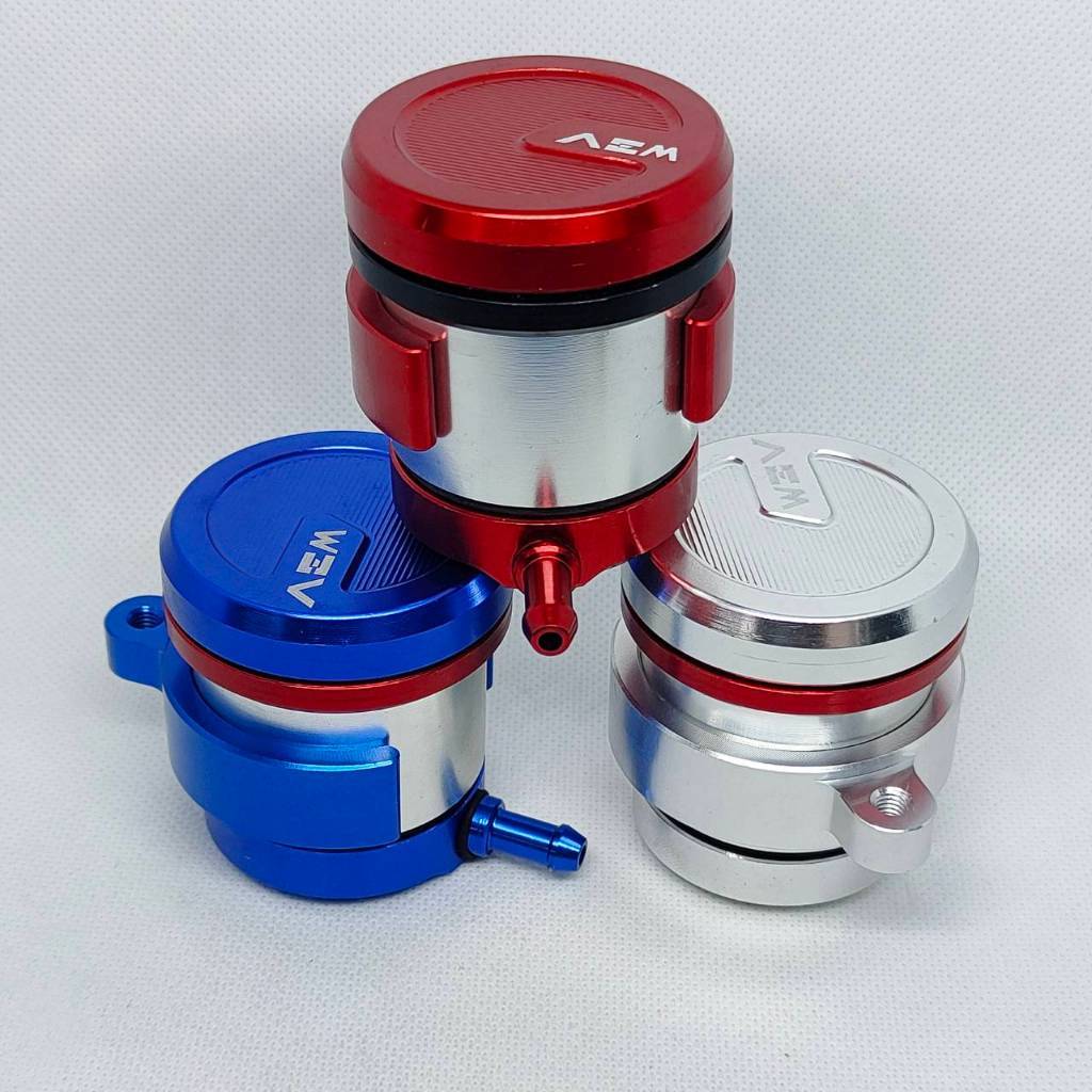 กระปุกน้ำมันเบรค CNC Aluminum กระปุกน้ำมันเบรคมิเนียม ออกข้าง
