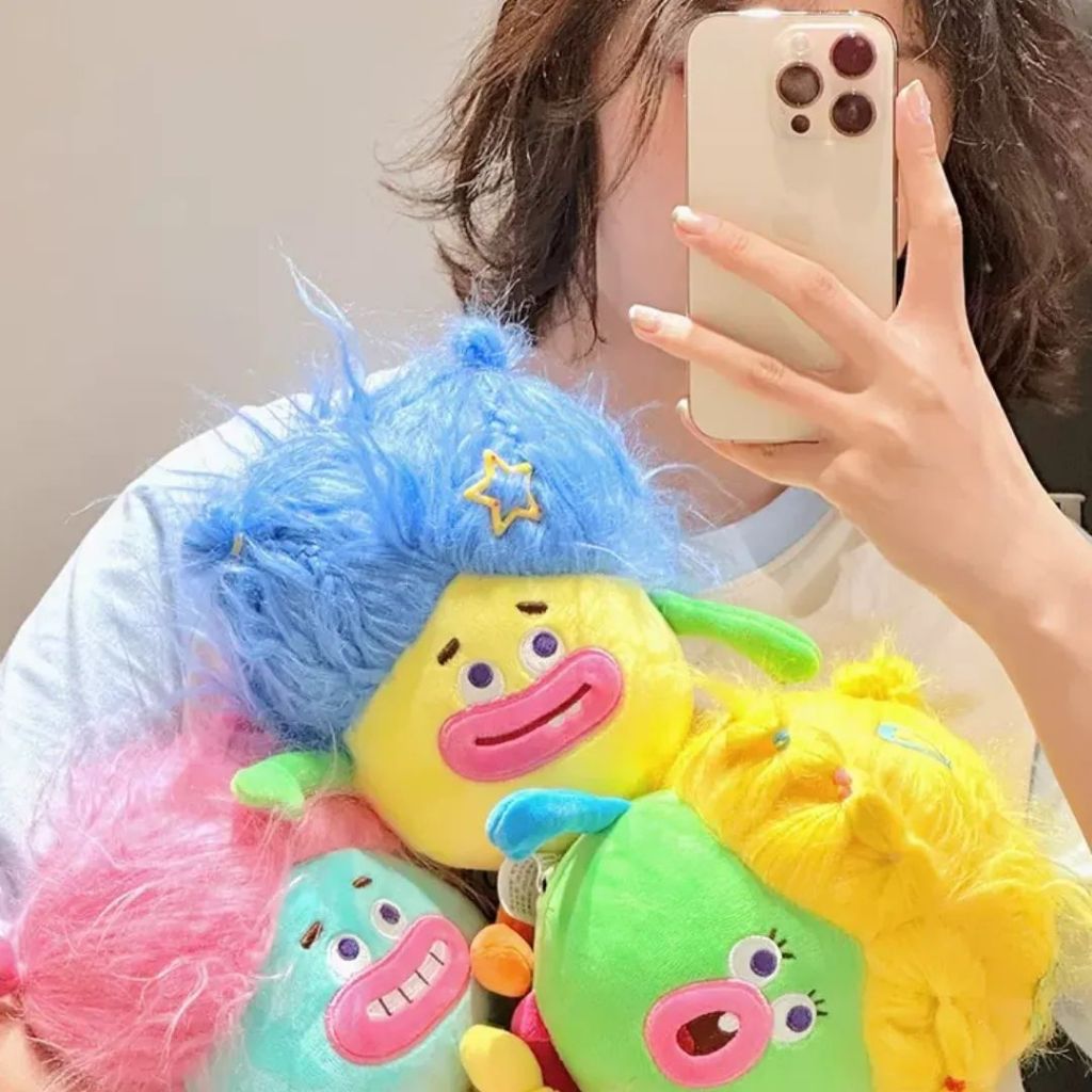 DIY พวงกุญแจ จี้ตุ๊กตาการ์ตูนน่ารัก ขนาด 11 ซม. หลากสีสัน สําหรับห้อยกระเป๋านักเรียน และกระเป๋า