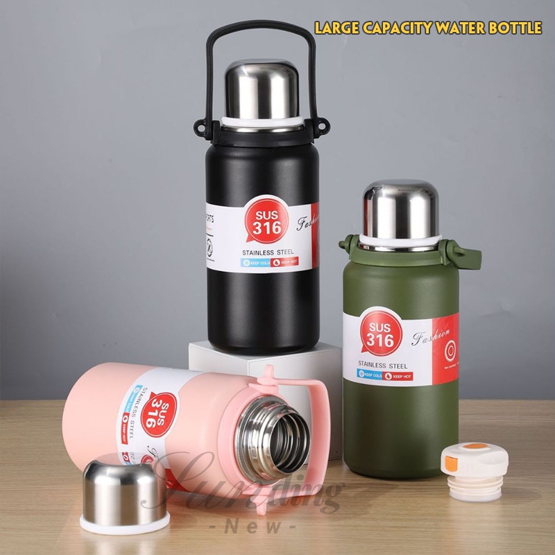 กระติกน้ำสแตนเลสเกรด316 กระติกน้ำร้อนพกพา 900ml.1300ml. ขวดน้ำ กระบอกน้ำเก็บอุณหภูมิ เก็บอุณหภูมิ ได้ยาวนาน A2658
