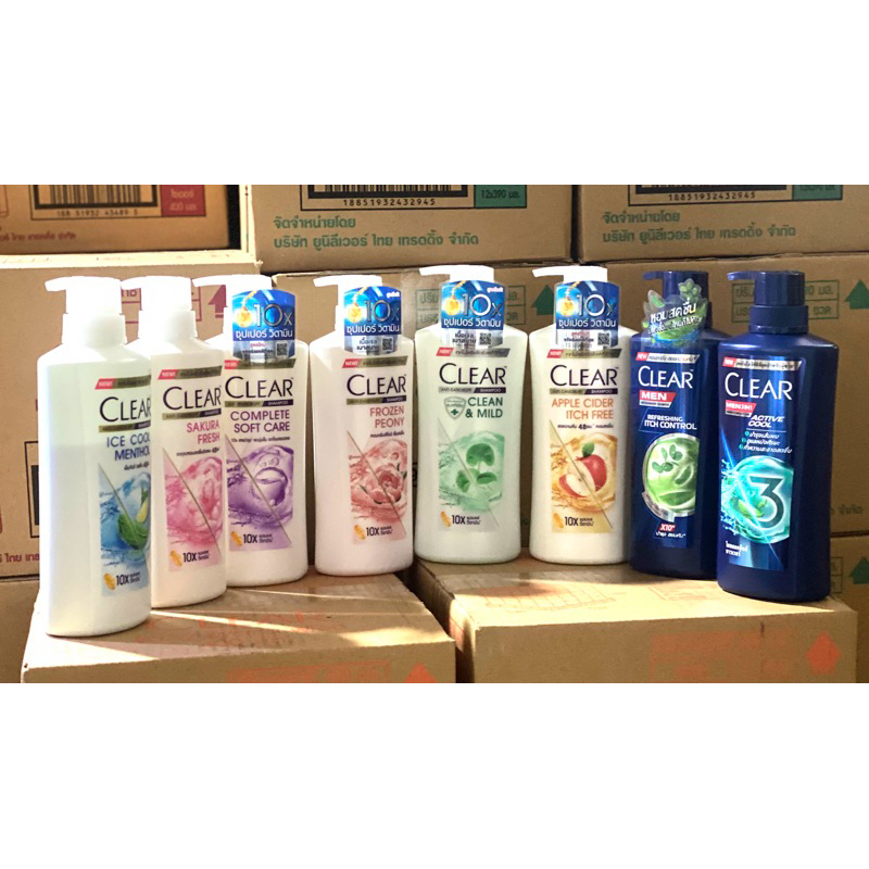 แชมพู Clear เคลียร์ ขนาด 370-470มล(ปริมาณแล้วแต่สูตร) รุ่นขวดเดี่ยว และรุ่นแพ็คคู่