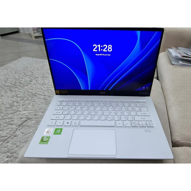 โน้ตบุ๊ค Acer Swift 5 SF514-54GT สีขาว มือสอง(หน้าจอสัมผัสได้)