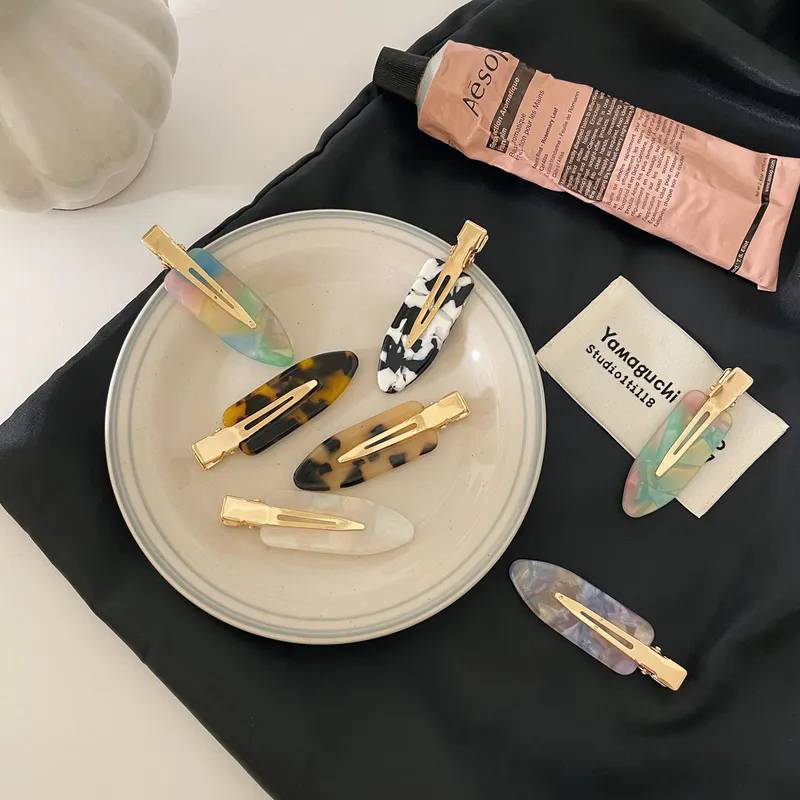 Y149 กิ๊บติดผม ลายหินอ่อน สไตล์เกาหลี หนีบด้านข้างน่ารัก แฟชั่นสำหรับผู้หญิง 1 ชิ้น - รูปที่ 7