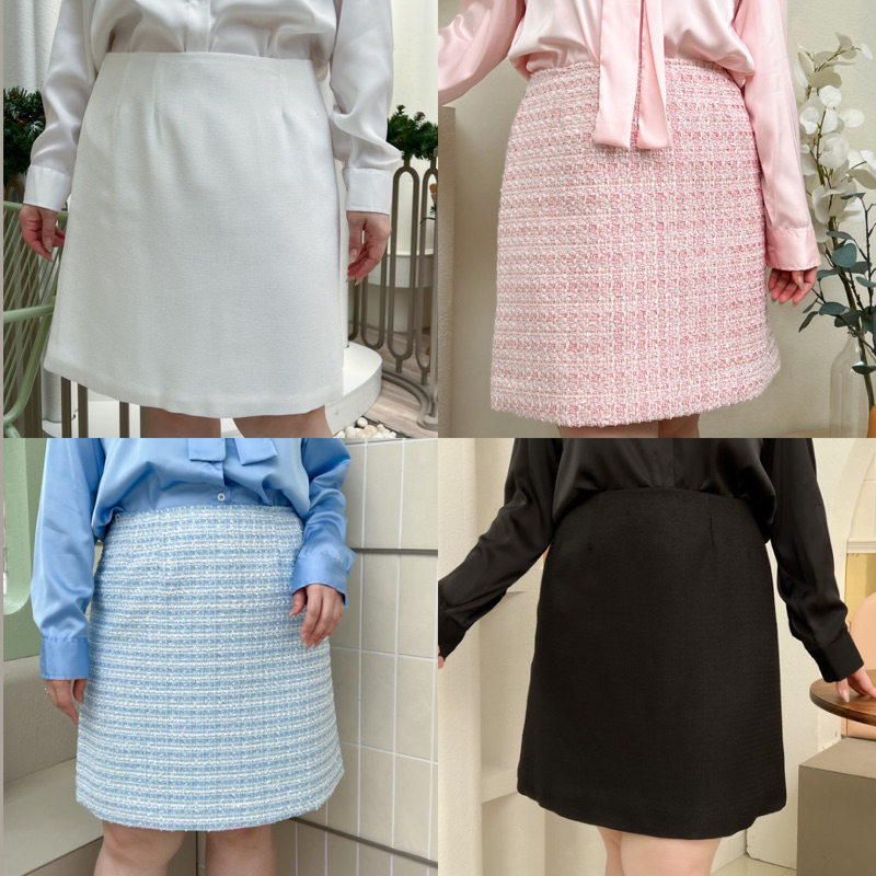สาวอวบ//Lilac Skirt กระโปรง เอว 36-46