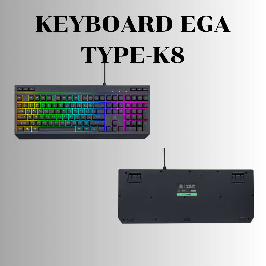 คีย์บอร์ดเกมมิ่ง KEYBOARD EGA TYPE-K8 BLACK ของแท้ 100% ประกันศูนย์ไทย พร้อมส่ง