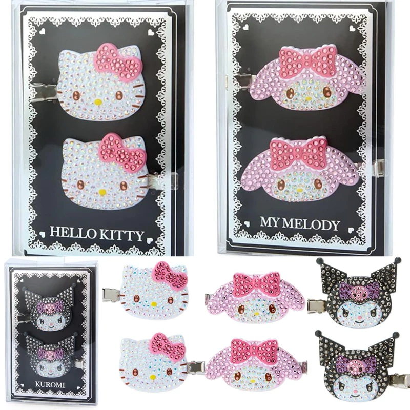 ✈️🌸 กิ๊บ Sanrio รุ่นพรีเมียม ฝังเพชรคริสตัล ของแท้ จากญี่ปุ่น กิ๊บคิตตี้ คิตตี้ กิ๊บ Kitty melody kuromi Sanrio Japan 🇯🇵