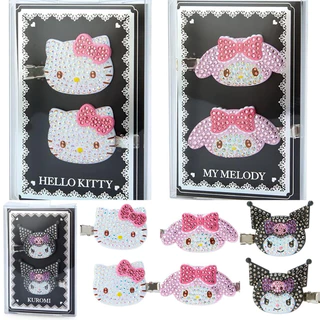 ✈️🌸 กิ๊บ Sanrio รุ่นพรีเมียม ฝังเพชรคริสตัล ของแท้ จากญี่ปุ่น กิ๊บคิตตี้ คิตตี้ กิ๊บ Kitty melody kuromi Sanrio Japan 🇯🇵