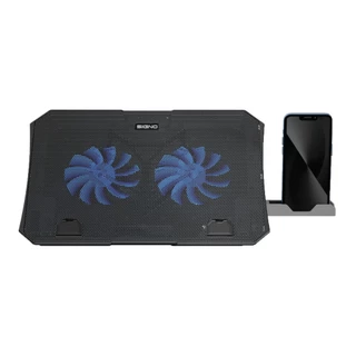 SIGNO CP-511 พัดลมระบายความร้อนโน๊ตบุ๊ค Notebook Cooling Pad 2 ใบพัด ไฟ LED ปรับระดับได้ มีพอร์ต USB