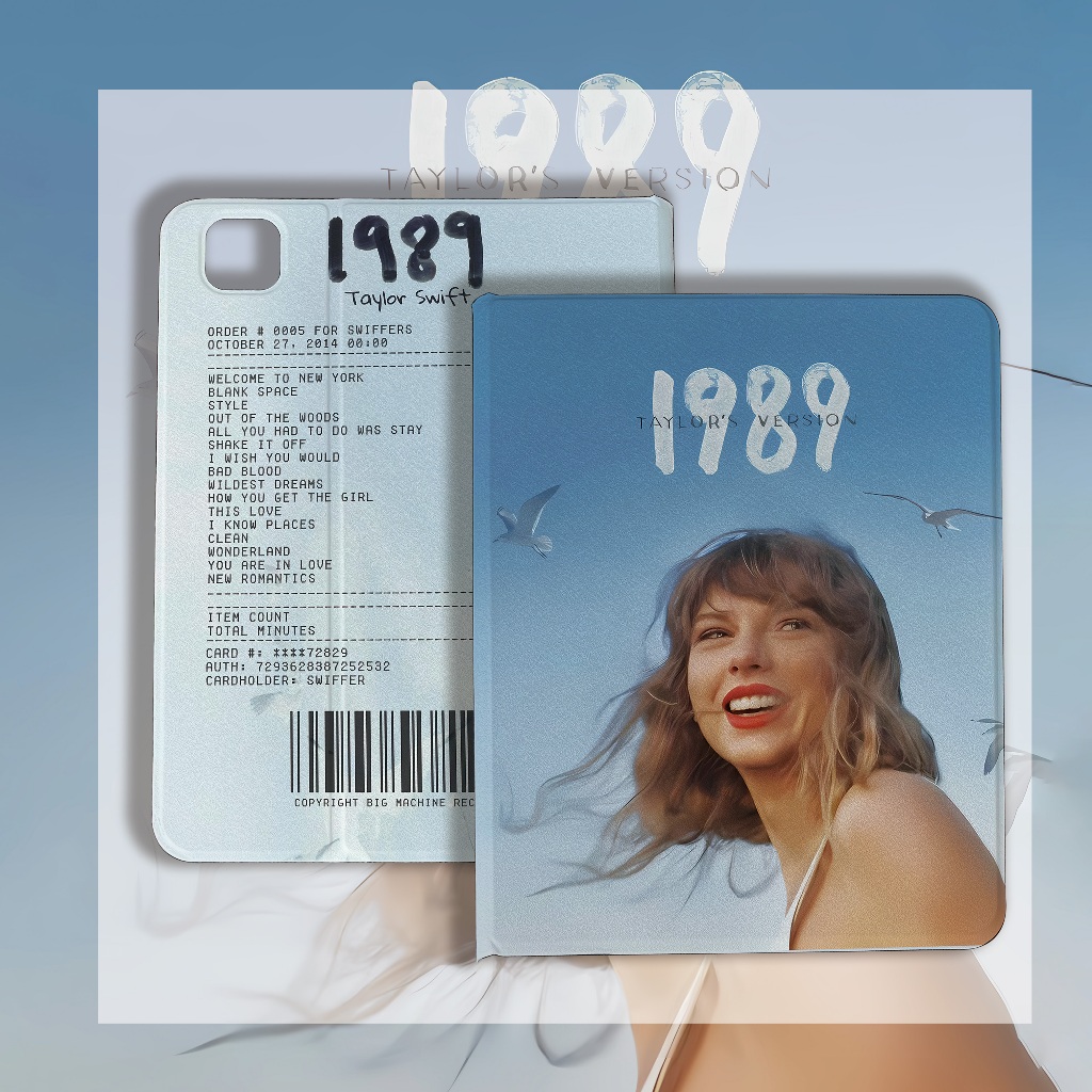 ส่งในพื้นที่ เคสไอแพด Taylor Swift Gen9 10.2 เคส iPad 《1989》Gen8 Gen10 Air4/5/6 Case iPad มีที่เก็บปากกา 11pro 2024