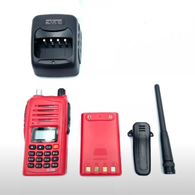 วิทยุ IC-092 เครื่องแดง ความถี่วิทยุประชาชน ย่านความถี่ 245-246 MHz รุ่นใหม่ สัญญาณรับ-ส่งแรง ชัดเจน