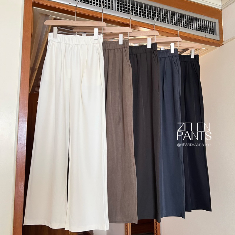 (A47) Zelen Pants🤏🏻 (สินค้าพร้อมส่ง) กางเกงทรงขากระบอกตรงพร้อมกระเป๋าข้าง