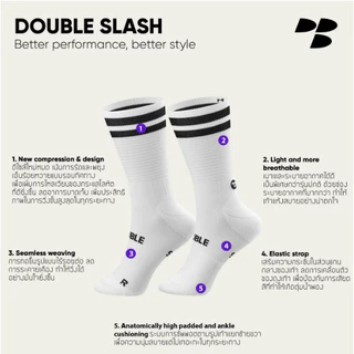 PERSONALBEST PERFORMANCE SOCK DOUBLE SLASH ถุงเท้าสำหรับวิ่ง เบา ระบายอากาศดี