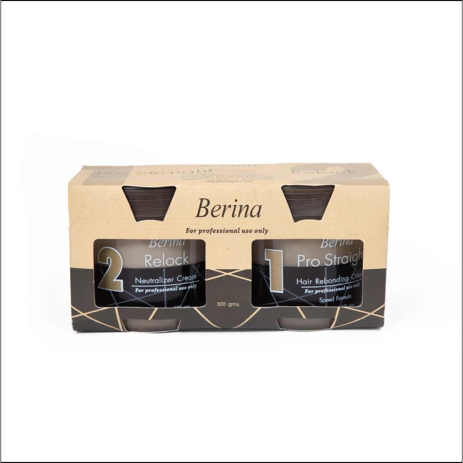 ชุดครีมยืดผม น้ำยายืดผมตรง เบอริน่า 300 กรัม Berina Straightening Cream 300g สำหรับทุกสภาพผม