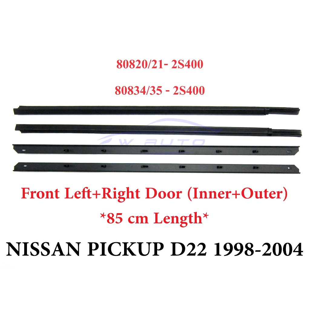 คิ้วรีดน้ำ เลือก ตัวนอก ตัวใน Nissan Frontier D22 1998 - 2005 ยางรีดน้ำ ขอบกระจก นิสสัน ฟรอนเทียร์ ตอนเดียว แคป 4 ประตู