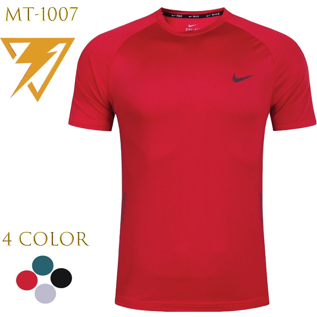 เสื้อกกีฬาออกกำลังกายแขนสั้น เนื้อผ้าลื่นใส่แล้วเย็น MT 1007