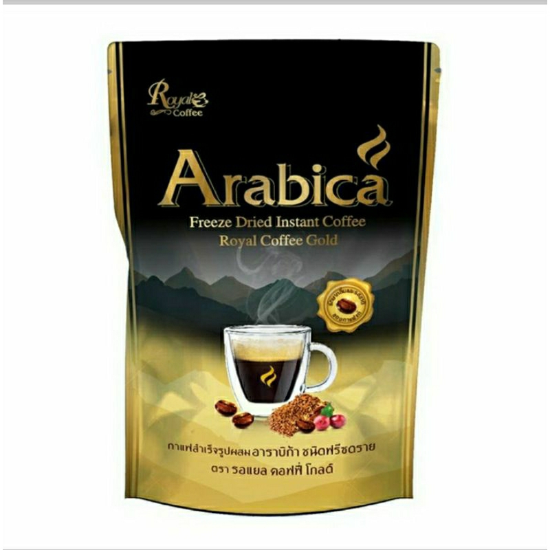 รอแยลคอฟฟี่โกลด์ กาแฟสำเร็จรูป ผสมอาราบิก้า ชนิดฟรีซดราย 50 กรัม และ 100 กรัม