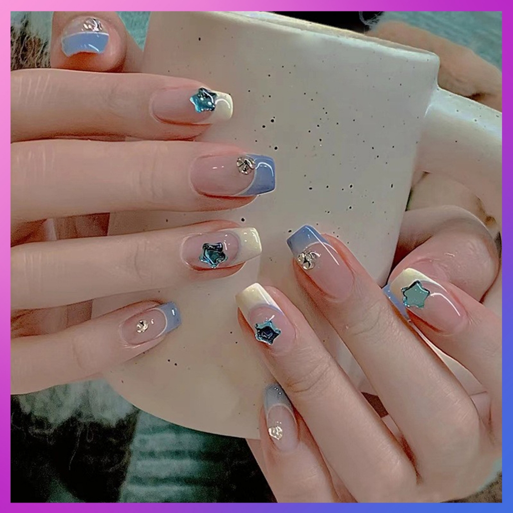 🇹🇭พร้อมส่งในไทย🇹🇭 ผลิตภัณฑ์ใหม่ทำเล็บ สไตล์โมเดิร์น ผีเสื้อเจาะเล็บปลอม หลากหลายสไตล์【DD529】 เล็บปลอ