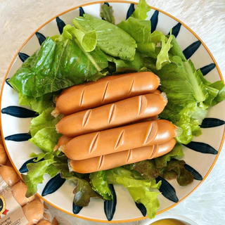 🥖ไส้กรอกหมูกรุบกรอบ 🥖หนังกรอบนอก เนื้อนุ่มใน ❌สารกันบูด ❌ไนไตร์ท ❌ไนเตรท เป็น Breakfast ชั้นเลิศ ขนาด 500 กรัม 20 ชิ้น