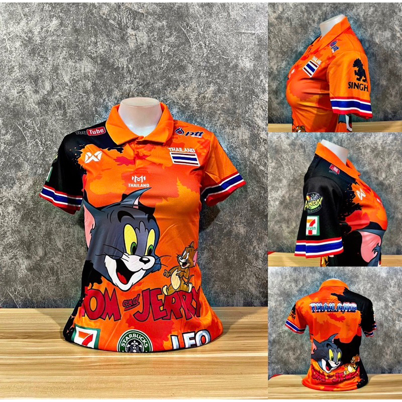เสื้อบอลเสื้อกีฬาผู้หญิงขนาดฟรีไซร้อก32ถึง38ทรงเข้ารูปผ้านิ่มเย็นใส่สบาย