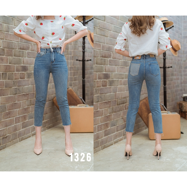 กางเกงยีนส์ NO: 1326#  *ผ้าไม่ยืด* ค่ะ