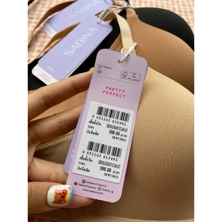 SBXU8301 Sabina เสื้อชั้นใน ไม่มีโครง รุ่น Petty Perfect ฟองน้ำหน้าเต้าขนาด 1 CM Level.1