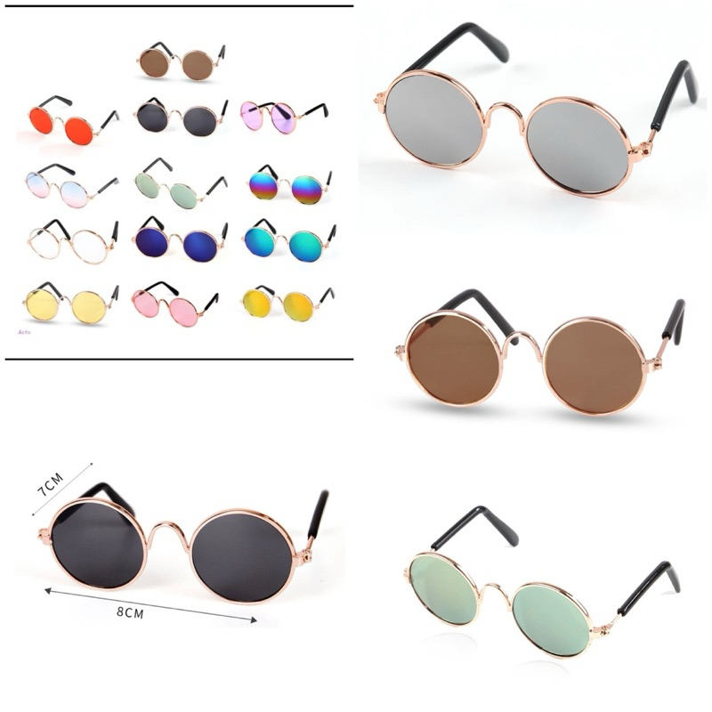 แว่นตาขนาดเล็กใช้สำหรับเป็นพร็อบถ่ายรูป(อุปกรณ์ประกอบฉาก)เท่านั้น ขนาดยาว8cm