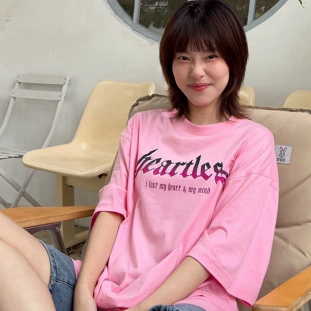 NEW เสื้อยืดลาย Valentine ทรงโอเวอร์ไซส์ Heartless New Color Update