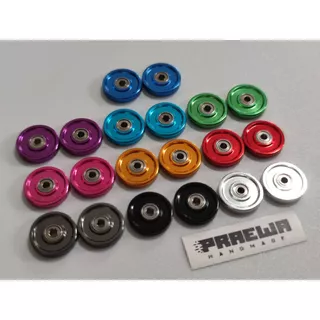 โรลเลอร์ 13mm แบบตัน ลื่นไหล ยอดนิยม - Mini4WD 13mm Aluminum Ball-Race Rollers (Ringless)