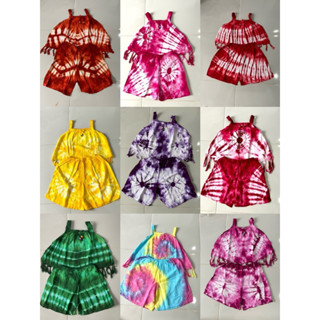 ชุดสายยืดมัดย้อมสีสันสุดสวยเนื้อผ้าเมมเบิดสปัน