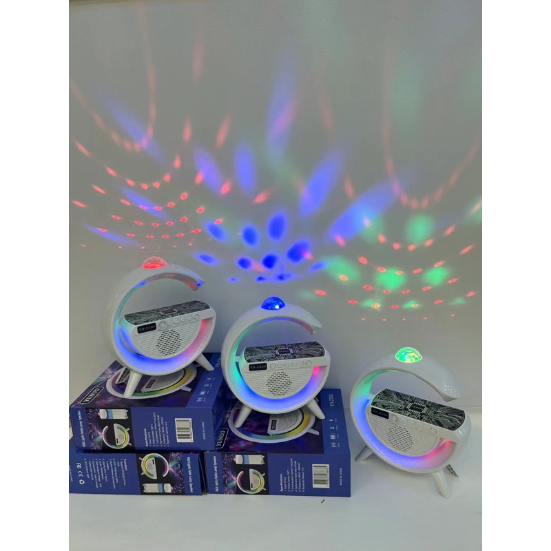 วัตต์ LED บรรยากาศ RGB แสงชาร์จไร้สายนาฬิกาปลุกโคมไฟตั้งโต๊ะลำโพงบลูทูธนอนโคมไฟพระอาทิตย์ขึ้นตื่นขึ้นมาโคมไฟที่มีการควบค