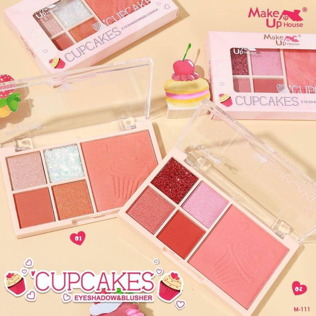 (M-111) เมคอัพเฮ้าส์ คัพเค้ก อายแชโดว์ & บลัชเชอร์ Make Up House