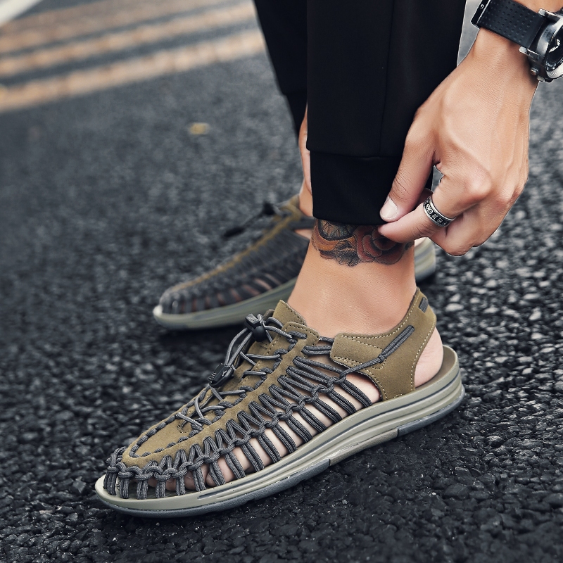 🚚พร้อมส่งจากไทย 🔥 รองเท้าแตะผู้ชายรองเท้าชายหาดฤดูร้อนรองเท้าเดินป่านุ่ม - รูปที่ 7