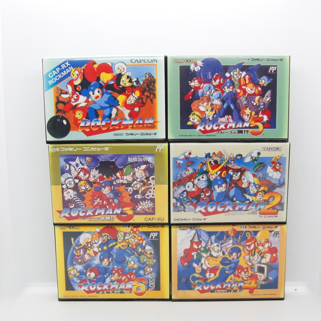 ตลับเกมส์ Rockman 1-6 ของแท้ ยุค 90 ของเครื่องเล่น Nintendo Family Computer