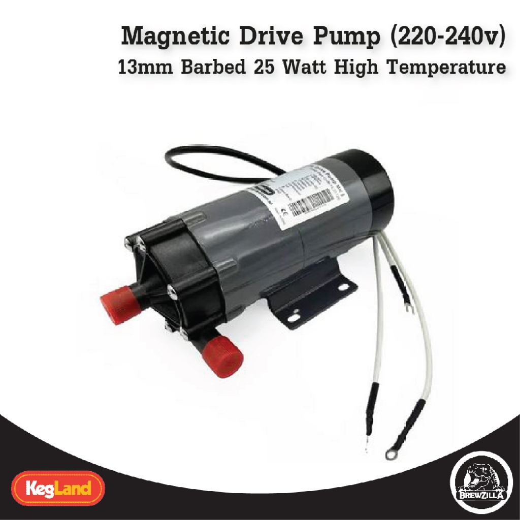 13mm Barbed 25 Watt High Temperature Magnetic Drive Pump (220-240v)