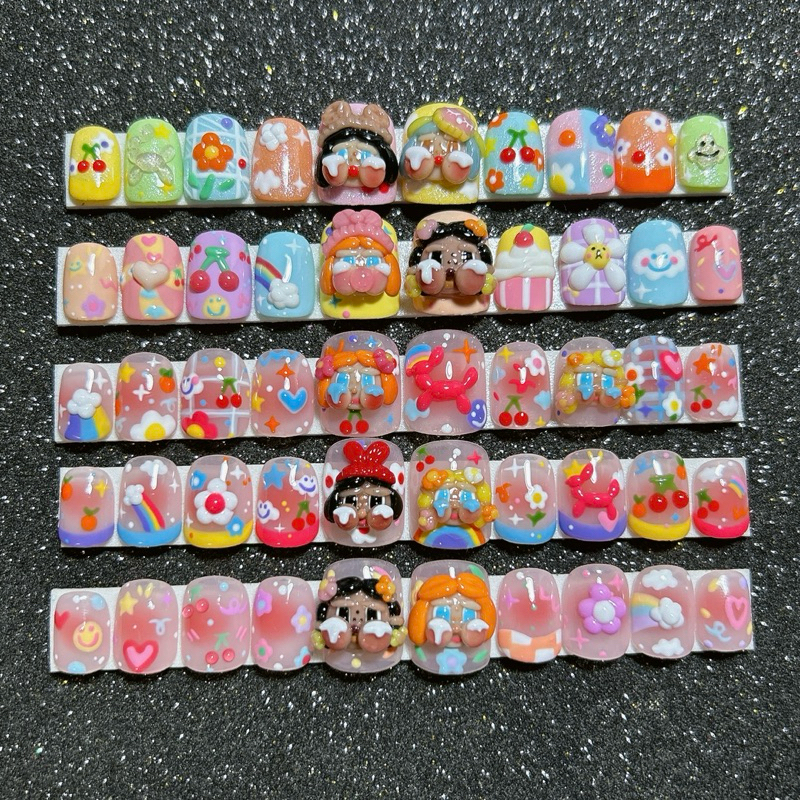 เล็บปลอมสีเจลแท้ รวมลายCrybaby จัดส่งหลังโอนเงินภายใน1-3วัน