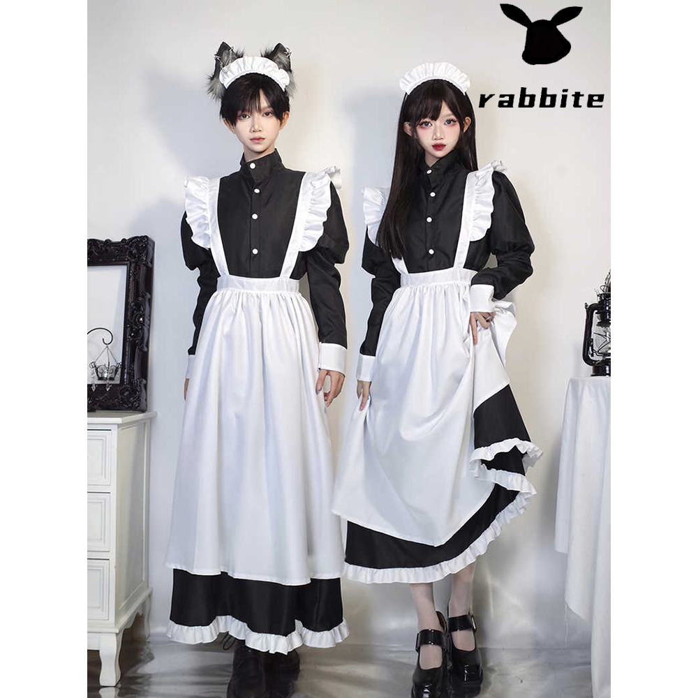 ชุดแม่บ้าน cos ชุดคนรับใช้ชายชุดคอสชุดนักเรียนน่ารัก Lolita สองมิติแม่บ้านญี่ปุ่น ชุดฮาโลวีน