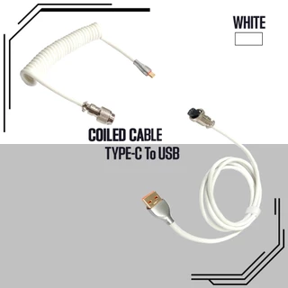 สายเคเบิลคีย์บอร์ด Custom Coiled Aviator Cable USB Type-C 4PIN 1.68เมตร สายแต่งคีย์บอร์ด
