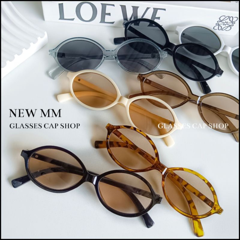แว่นตาแฟชั่น MM-5553  แว่นตาวินเทจเลนส์สี ทรงรี [[ร้านไทย🇹🇭สินค้าพร้อมส่ง]]