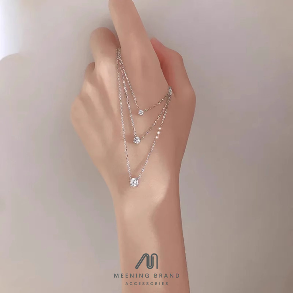 MeeningBrand สร้อยคอเงิน DIAMOND (3,4,5 mm.) [02-0064]
