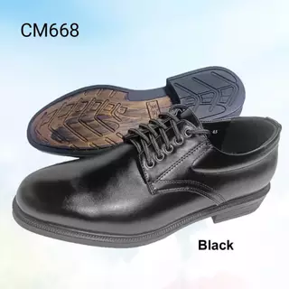 CSB ** มีถึงไซส์ 47 ** รองเท้าหนังผูกเชือก สีดำ CM545 ไซส์ 39-47