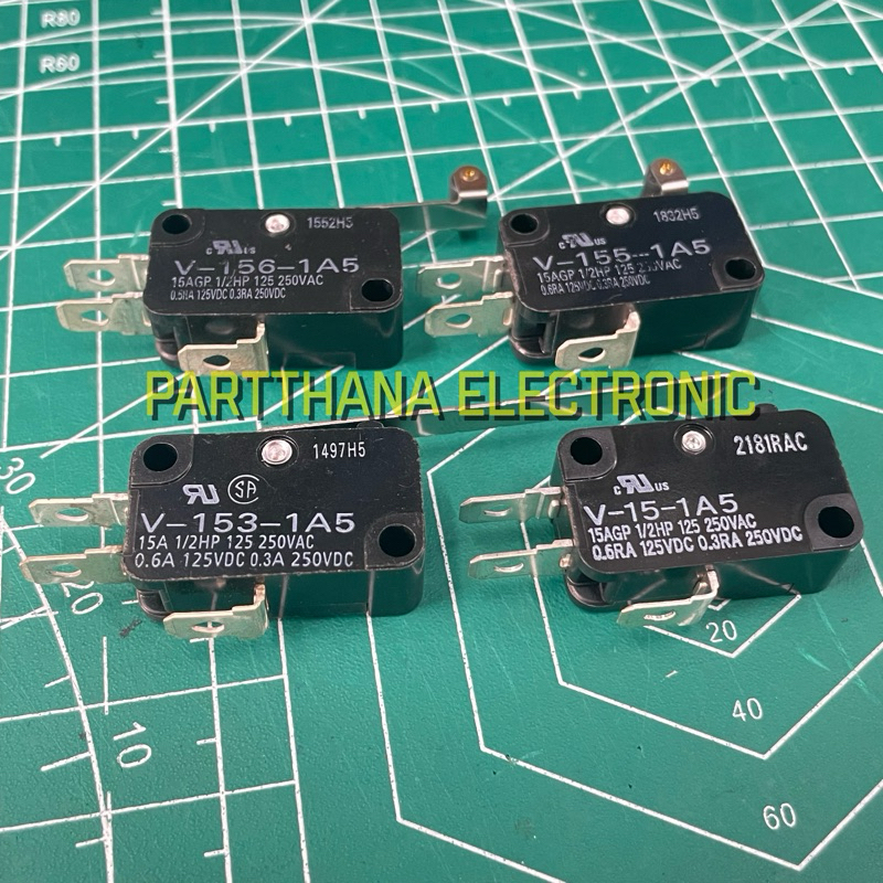 ไมโครลิมิตสวิทช์ V-15–1A5 ,V-153-1A5 ,V-155-1A5 ,V-156-1A5 พร้อมส่งในไทย